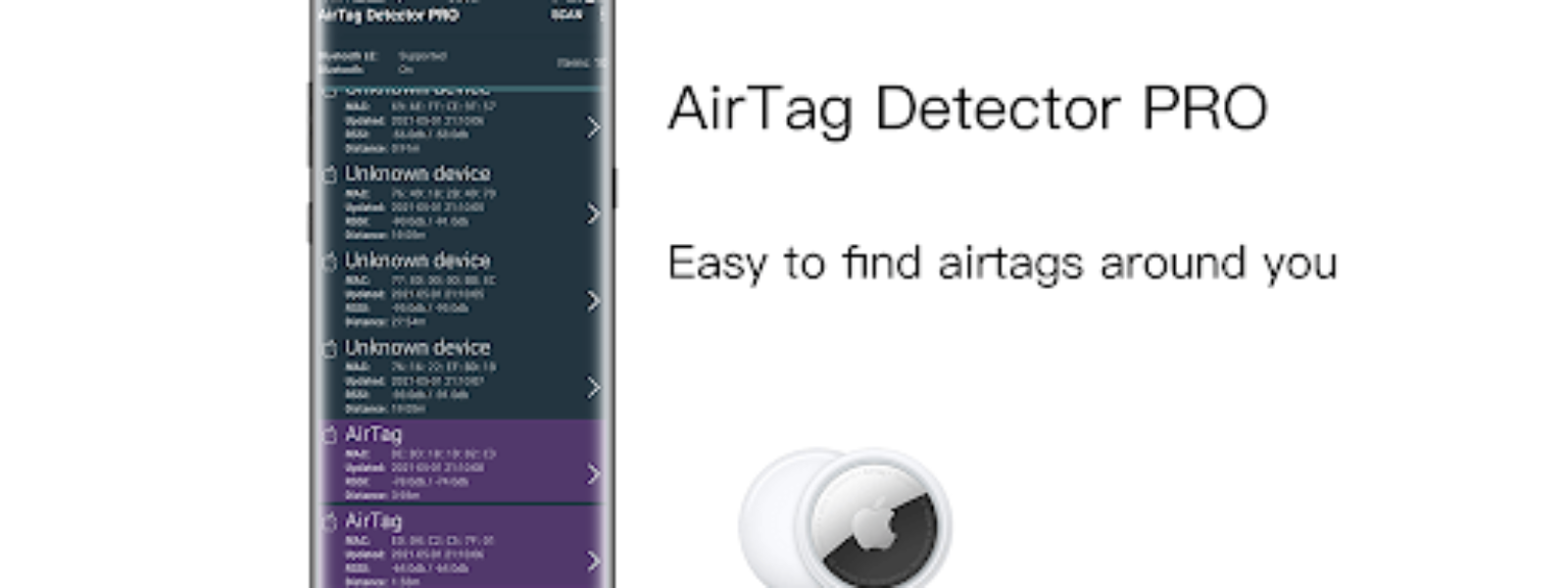 AirTag Detector PRO-Bluetooth Scanner pentru Android | iOS